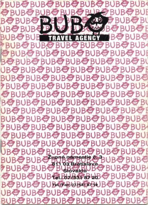 BUBO - 1996 - história - Náš druhý katalóg mal okrem čiernej ešte jednu farbu. Červenú a to iba na obálke.