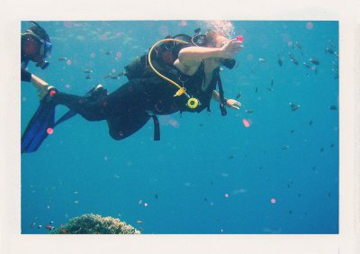 BUBO - 2003 - história - Potápanie na útese v Playa del Carmen na juhu Mexika. Náš kamarát tu vlastní jedno z najväčších potápačských centier.