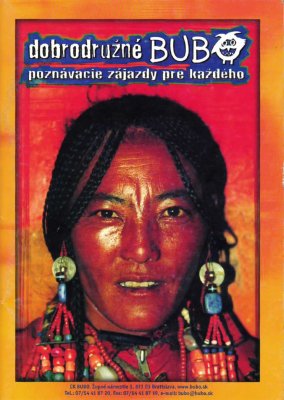 BUBO - 2001 - história - Katalóg na rok 2001. Titulná fotografia je z výpravy Ľuboša Fellnera do Tibetu spred 2 rokov.